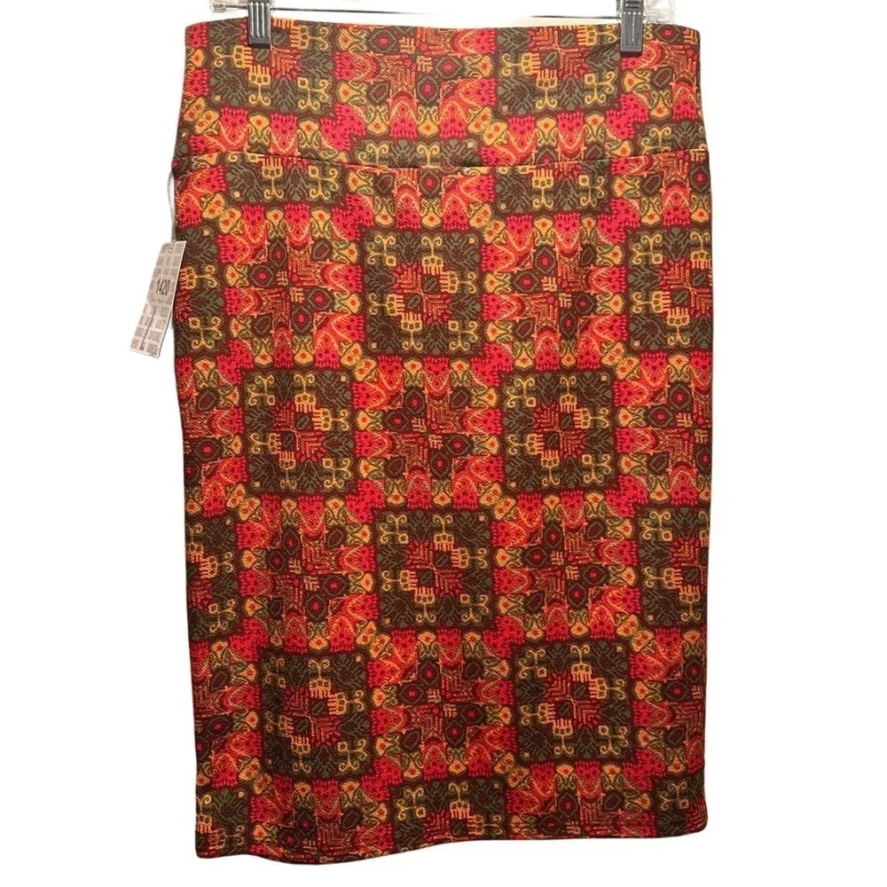 LulaRoe Cassie Pencil Skirt Stretchy High Wide Waist Band Large 14-16